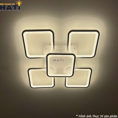 Đèn ốp trần led 5 ô vuông