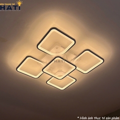 Đèn ốp trần led 5 ô vuông