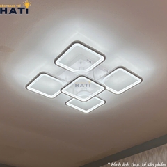 Đèn ốp trần led 5 ô vuông