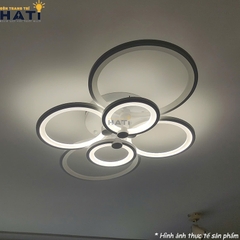 Đèn ốp trần LED 6 vòng tròn thiết kế hiện đại