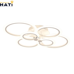 Đèn ốp trần led 6 vòng tròn viền ngoài