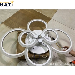 Đèn ốp trần led 6 vòng tròn viền ngoài