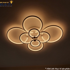Đèn ốp trần led 8 vòng tròn