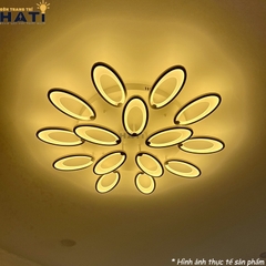 Đèn ốp trần led tai thỏ 15 cánh
