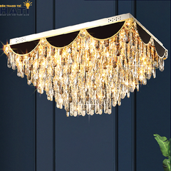 Đèn ốp trần pha lê chữ nhật Abert