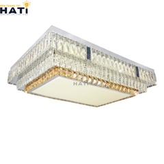 Đèn ốp trần pha lê chữ nhật Khadija