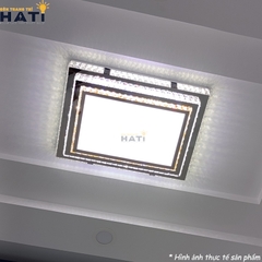 Đèn ốp trần pha lê chữ nhật Khadija