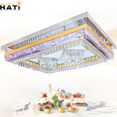 Đèn ốp trần pha lê chữ nhật Krissy