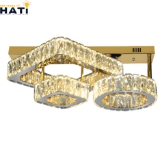 Đèn ốp trần pha lê chữ nhật Orionis mang phong cách hiện đại kết hợp pha lê cao cấp, tạo điểm nhấn ánh sáng tinh tế cho không gian sống