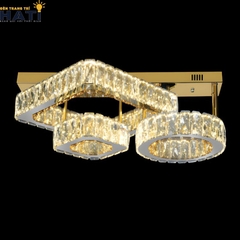 Đèn ốp trần pha lê chữ nhật Orionis mang phong cách hiện đại kết hợp pha lê cao cấp, tạo điểm nhấn ánh sáng tinh tế cho không gian sống