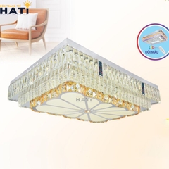 Đèn ốp trần pha lê chữ nhật Seraphina