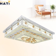 Đèn ốp trần pha lê chữ nhật Stacy