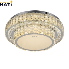 Đèn ốp trần pha lê tròn Conley sở hữu phong cách hiện đại, ánh sáng phản chiếu qua các hạt pha lê tạo hiệu ứng lung linh, phù hợp lắp đặt cho phòng khách, phòng ngủ hoặc căn hộ cao cấp.