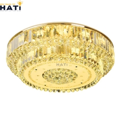 Đèn ốp trần pha lê tròn Dalton là mẫu đèn ốp trần pha lê cao cấp với thiết kế tròn sang trọng, các chi tiết pha lê tinh xảo giúp không gian trở nên lung linh và nổi bật hơn.
