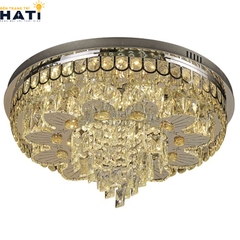 Đèn ốp trần pha lê tròn Kristine 600mm