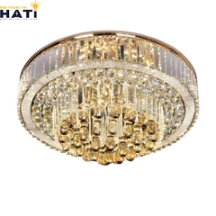Đèn ốp trần pha lê tròn Minu là mẫu đèn ốp trần pha lê cao cấp với thiết kế tròn tinh tế, các chi tiết pha lê lấp lánh giúp không gian trở nên sang trọng và nổi bật hơn.