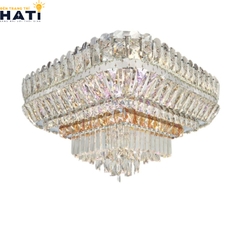 Đèn ốp trần pha lê vuông Aisha 600mm