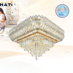 Đèn ốp trần pha lê vuông Aisha 800mm