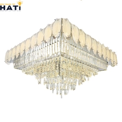 Đèn ốp trần pha lê vuông Barty 800mm