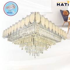 Đèn ốp trần pha lê vuông Barty 800mm
