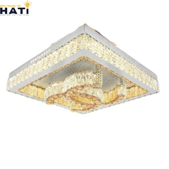 Đèn ốp trần pha lê vuông Chava