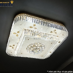 Đèn ốp trần pha lê Vuông Dilim
