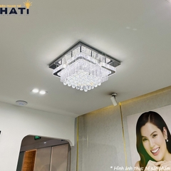 Đèn ốp trần pha lê vuông Livia