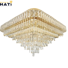 Đèn ốp trần pha lê vuông Tallula 800mm