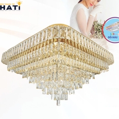 Đèn ốp trần pha lê vuông Tallula 800mm