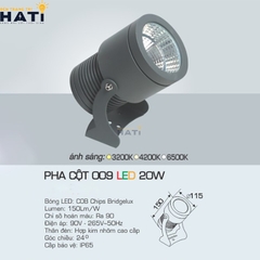 Đèn pha mặt dựng Anfaco PHA CỘT 009 3w - 5w - 7w - 10w - 15w - 20w - 30w