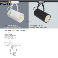 Đèn rọi ray Anfaco AFC 888 màu trắng - đen 7w  - 12w