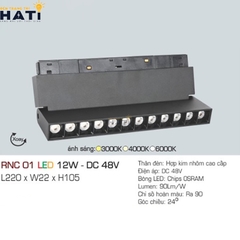 Đèn ray nam châm Anfaco RNC 01 6w - 12w