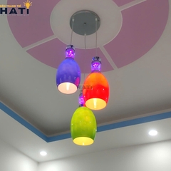 Đèn thả 3 màu hình trái bowling