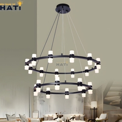 Đèn thả decor Hilary phù hợp lắp đặt tại phòng khách chung cư, giúp không gian trở nên sang trọng và thu hút hơn.