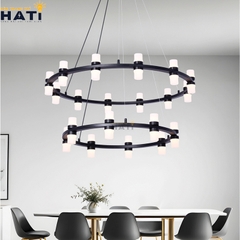 Đèn thả decor Hilary phù hợp lắp đặt tại phòng khách chung cư, giúp không gian trở nên sang trọng và thu hút hơn.