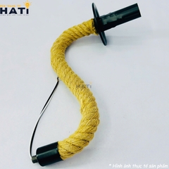 Đèn thả TDC195 chi tiết kim loại và dây thừng