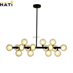 Đèn thả decor Edwin ngang 16 bóng