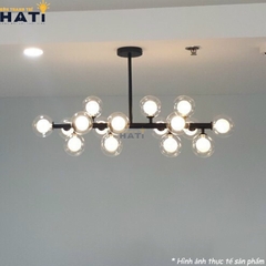 Đèn thả decor Edwin ngang 16 bóng