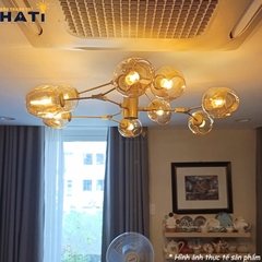 Đèn thả decor Nira 9 tay thân vàng - TDC118/9/VA