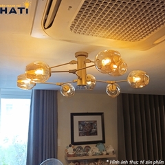 Đèn thả decor Nira 9 tay thân vàng - TDC118/9/VA