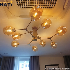 Đèn thả decor Nira 9 tay thân vàng - TDC118/9/VA