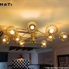Đèn thả decor Nira 9 tay thân vàng - TDC118/9/VA