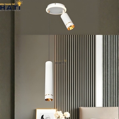 Đèn thả đơn Solmira phù hợp lắp tại bàn ăn, quầy bar, đảo bếp hoặc khu vực bàn làm việc nhỏ.