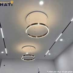 Đèn thả led xi vàng chữ C