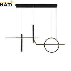 Đèn thả ngang Evandria gây ấn tượng với thiết kế thanh lịch và hiện đại, phù hợp lắp đặt trên bàn ăn, bàn đảo bếp hoặc bàn họp trong không gian sang trọng.