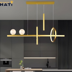 Đèn thả ngang Ophelira nổi bật với thiết kế thanh thoát và hiện đại, phù hợp lắp đặt trên bàn ăn, bàn đảo bếp hoặc không gian phòng khách sang trọng.