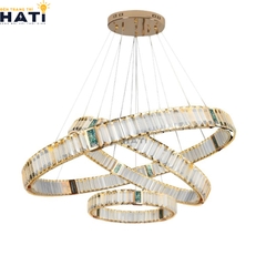 Đèn thả pha lê Alaric cao cấp với các chi tiết pha lê lấp lánh, phù hợp trang trí phòng khách, bàn ăn hoặc không gian sang trọng