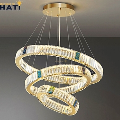 Đèn thả pha lê Alaric cao cấp với các chi tiết pha lê lấp lánh, phù hợp trang trí phòng khách, bàn ăn hoặc không gian sang trọng