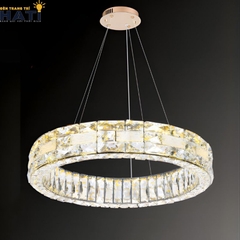 Đèn thả pha lê Aurelix cao cấp với thiết kế tinh xảo và ánh sáng lấp lánh, phù hợp trang trí phòng khách, bàn ăn hoặc không gian sang trọng