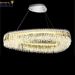 Đèn thả pha lê Beline sở hữu kiểu dáng sang trọng cùng hiệu ứng ánh sáng lấp lánh, phù hợp trang trí phòng khách, bàn ăn hoặc sảnh nhà cao cấp.